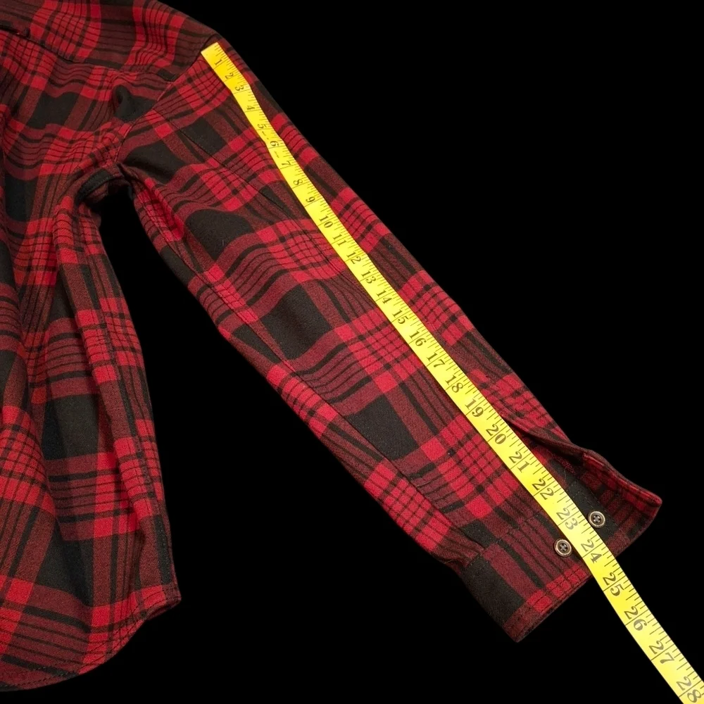 Columbia Sportswear Red Plaid Button-Up Long Sleeve Shirt Jacket  Men Size Large